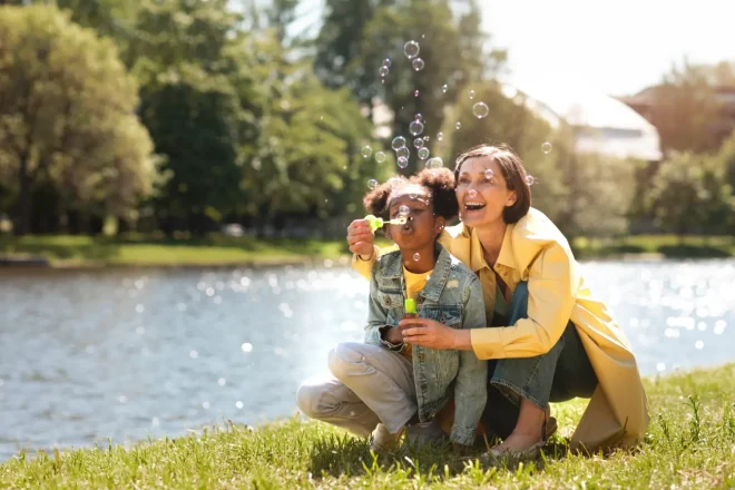Family enjoying free time together, thanks to house cleaning from Sparkle n' Clean in Orange County, CA